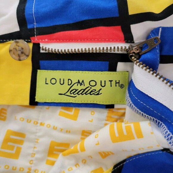 Loudmouth Capri Pants Womens Sz 2 Bold Multi Colorblock AOP Artsy Golf Golfing - Picture 7 of 11